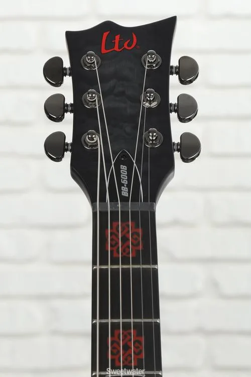  ESP LTD Signature Ben Burley BB-600 Baritone Electric Guitar - See Thru Black Sunburst Satin Demo