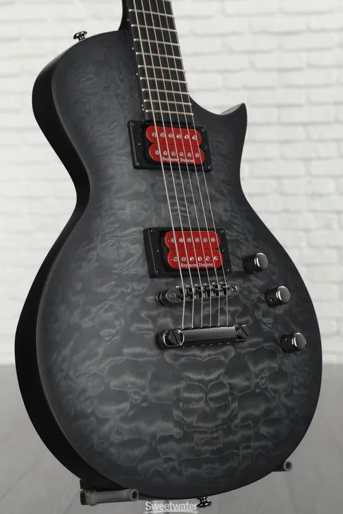  ESP LTD Signature Ben Burley BB-600 Baritone Electric Guitar - See Thru Black Sunburst Satin Demo