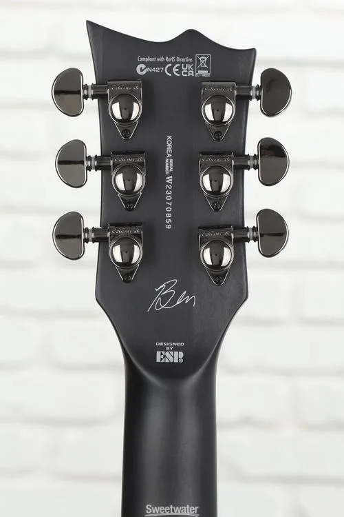  ESP LTD Signature Ben Burley BB-600 Baritone Electric Guitar - See Thru Black Sunburst Satin Demo