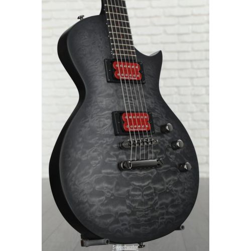  ESP LTD Signature Ben Burley BB-600 Baritone Electric Guitar - See Thru Black Sunburst Satin Demo