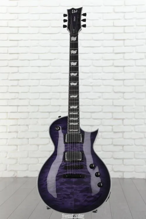  ESP LTD EC-1000 Electric Guitar - See-thru Purple Sunburst