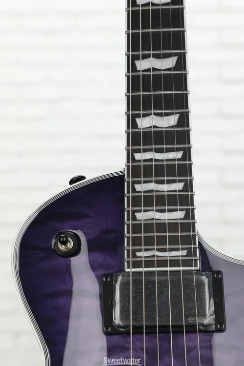  ESP LTD EC-1000 Electric Guitar - See-thru Purple Sunburst