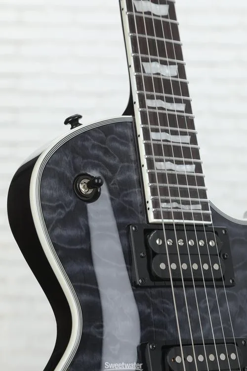  ESP LTD EC-1000 Piezo Electric Guitar - See Thru Black Demo