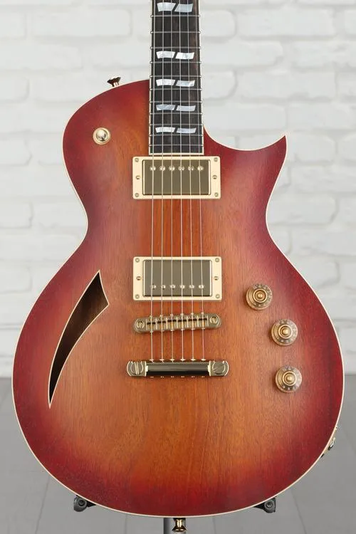 ESP USA Eclipse Semi-hollow Electric Guitar - Amber Cherry Sunburst