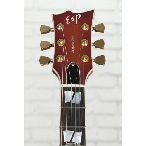  ESP USA Eclipse Semi-hollow Electric Guitar - Amber Cherry Sunburst