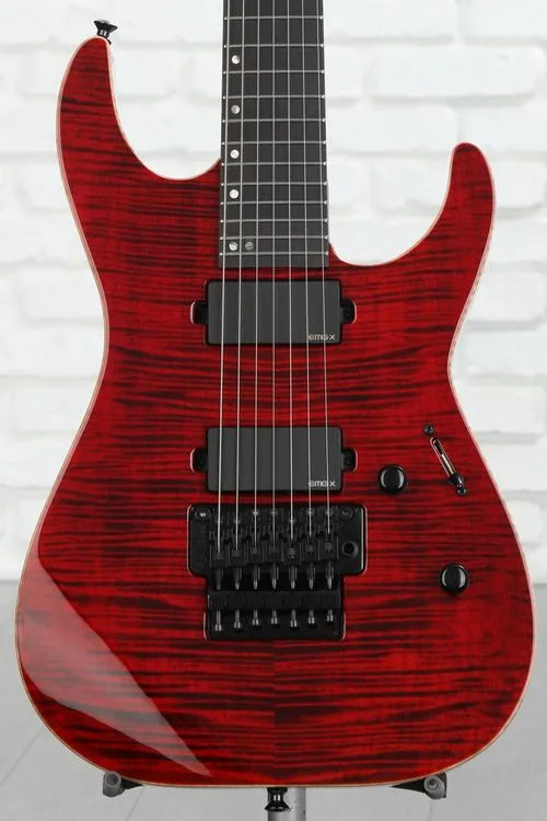 ESP USA M-7 FR Flamed Maple Solidbody Electric Guitar - See Thru Black Cherry