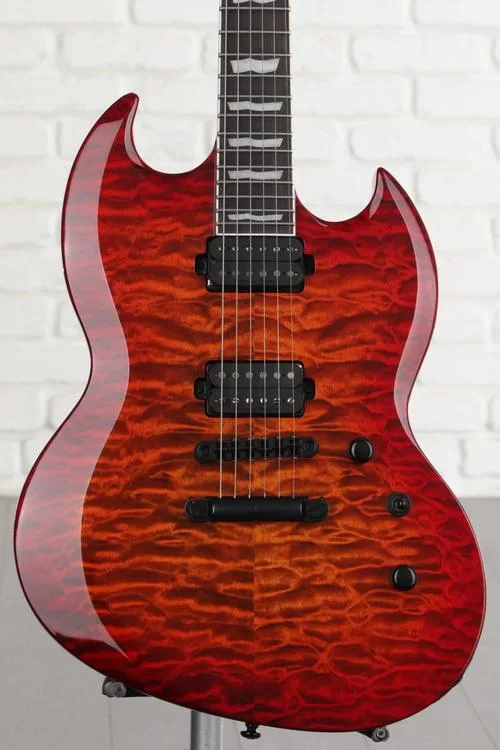 ESP LTD Viper-1000 QM - Tiger Eye Sunburst Demo