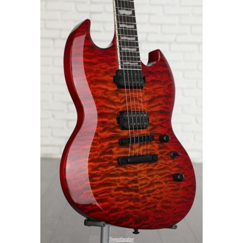  ESP LTD Viper-1000 QM - Tiger Eye Sunburst Demo