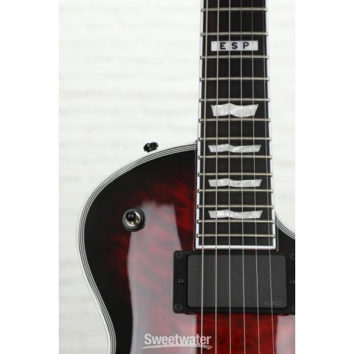  ESP E-II Eclipse, Quilt Maple Top - See Thru Black Cherry Sunburst