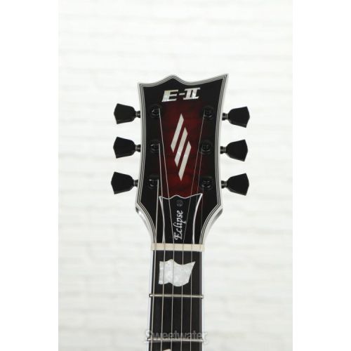  ESP E-II Eclipse, Quilt Maple Top - See Thru Black Cherry Sunburst