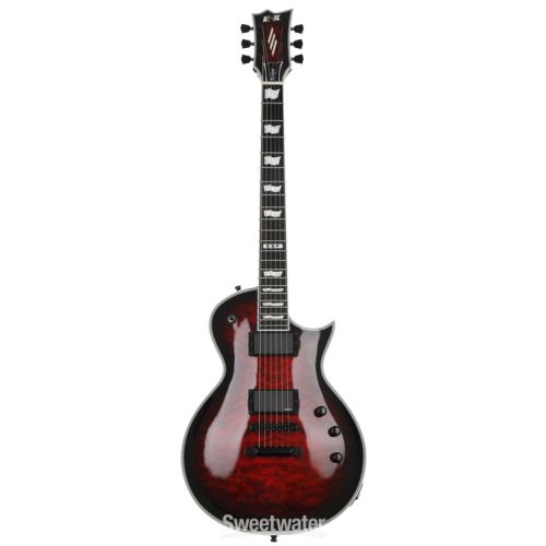  ESP E-II Eclipse, Quilt Maple Top - See Thru Black Cherry Sunburst