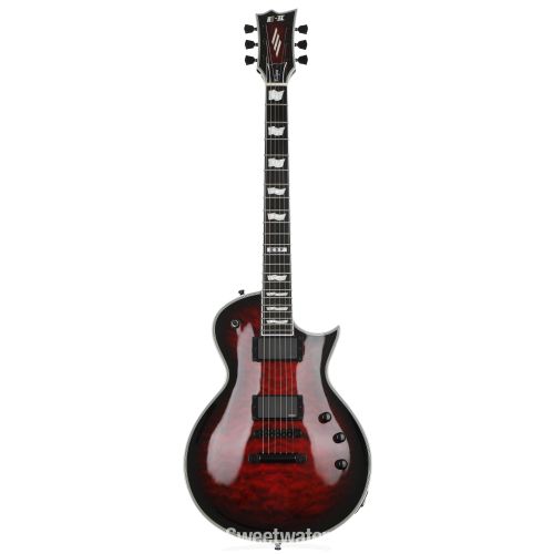  ESP E-II Eclipse, Quilt Maple Top - See Thru Black Cherry Sunburst