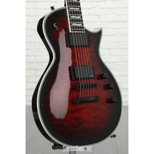  ESP E-II Eclipse, Quilt Maple Top - See Thru Black Cherry Sunburst