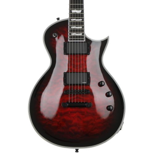  ESP E-II Eclipse, Quilt Maple Top - See Thru Black Cherry Sunburst