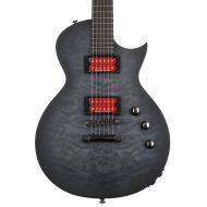 ESP LTD Signature Ben Burley BB-600 Baritone Electric Guitar - See Thru Black Sunburst Satin