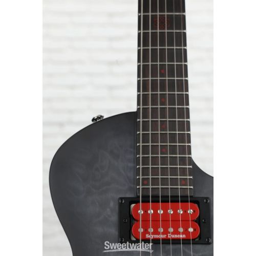  ESP LTD Signature Ben Burley BB-600 Baritone Electric Guitar - See Thru Black Sunburst Satin