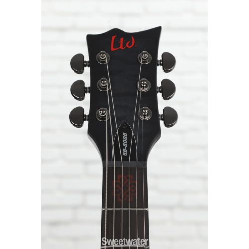  ESP LTD Signature Ben Burley BB-600 Baritone Electric Guitar - See Thru Black Sunburst Satin