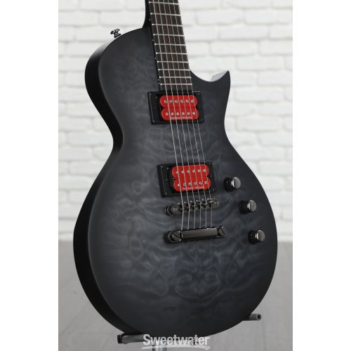  ESP LTD Signature Ben Burley BB-600 Baritone Electric Guitar - See Thru Black Sunburst Satin