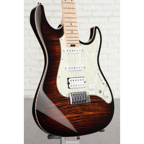  ESP Original Snapper CTM Electric Guitar - Tiger Eye Sunburst with Maple Fingerboard