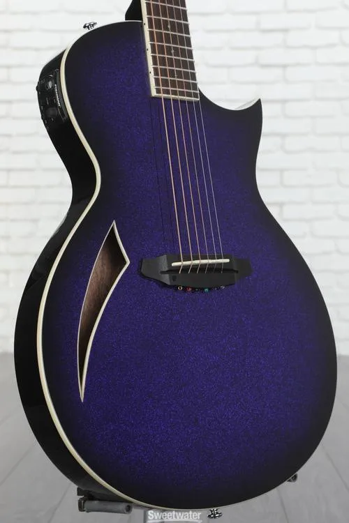 ESP LTD TL-6 Acoustic-electric Guitar - Purple Sparkle Burst Demo