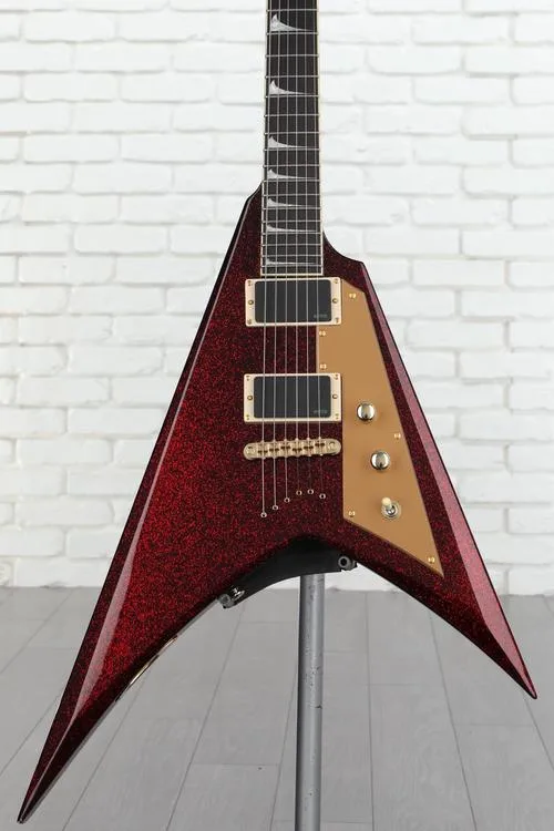 ESP LTD KH-V Kirk Hammett Signature Electric Guitar - Red Sparkle Demo