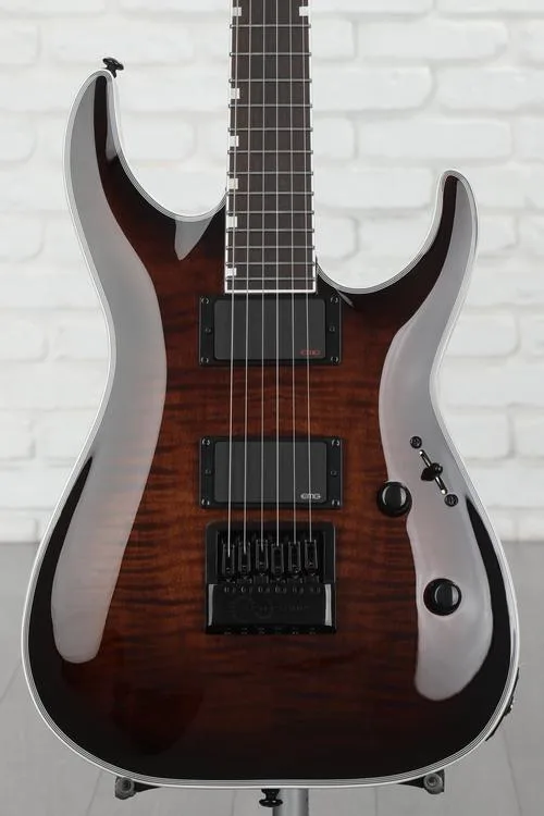 ESP LTD Deluxe MH-1000 EverTune Electric Guitar - Dark Brown Sunburst