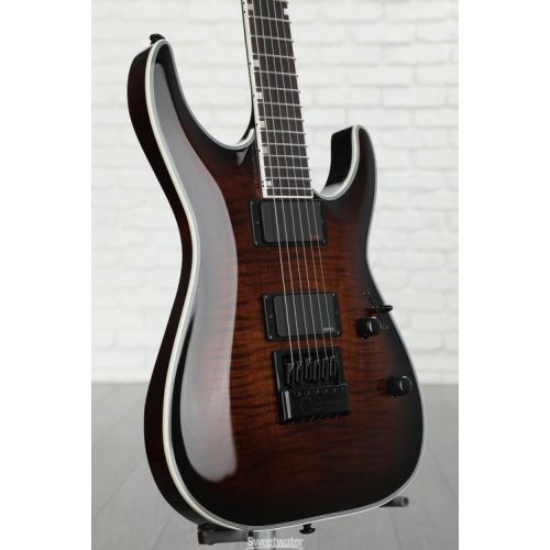  ESP LTD Deluxe MH-1000 EverTune Electric Guitar - Dark Brown Sunburst