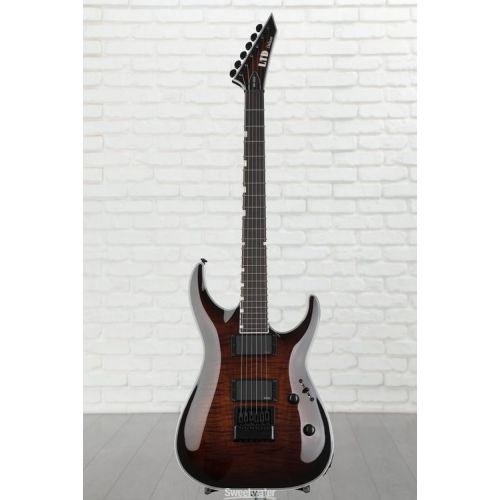  ESP LTD Deluxe MH-1000 EverTune Electric Guitar - Dark Brown Sunburst