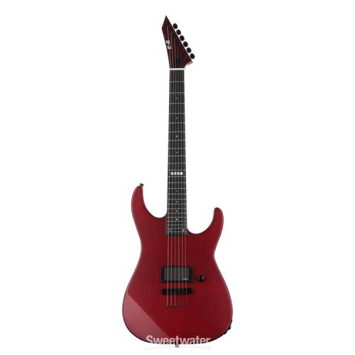  ESP E-II M-1 Thru NT Electric Guitar - Deep Candy Apple Red Satin