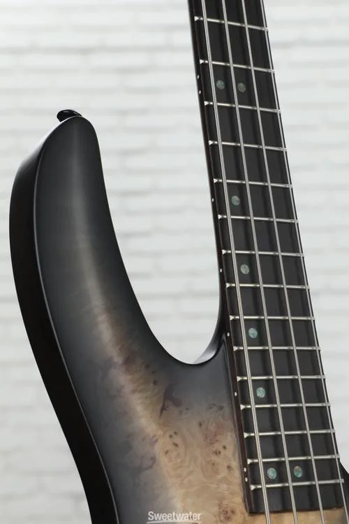  ESP LTD B-4 Ebony Bass Guitar - Charcoal Burst Satin Demo