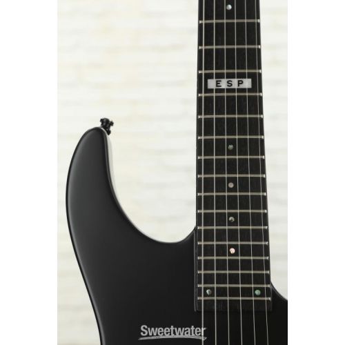  ESP E-II MI Thru NT Electric Guitar - Black Satin