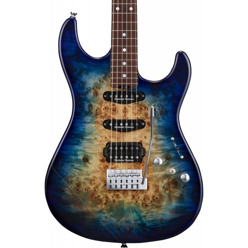  ESP Original Snapper CTM Electric Guitar - Nebula Blue Burst with Rosewood Fingerboard