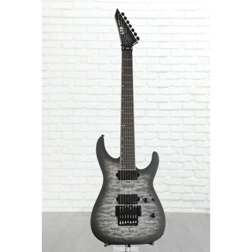  ESP LTD M-1007B 7-string Baritone Electric Guitar - Charcoal Burst Satin Demo