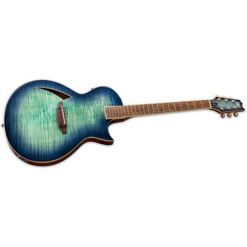  ESP Guitars ESP LTD TL-6 Acoustic Electric Thinline Guitar, Aqua Marine Burst