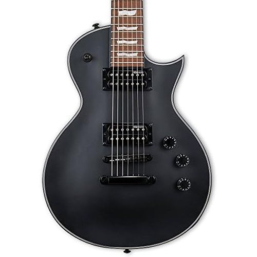  ESP Guitars ESP LTD EC-257 7-String Electric Guitar, Black Satin