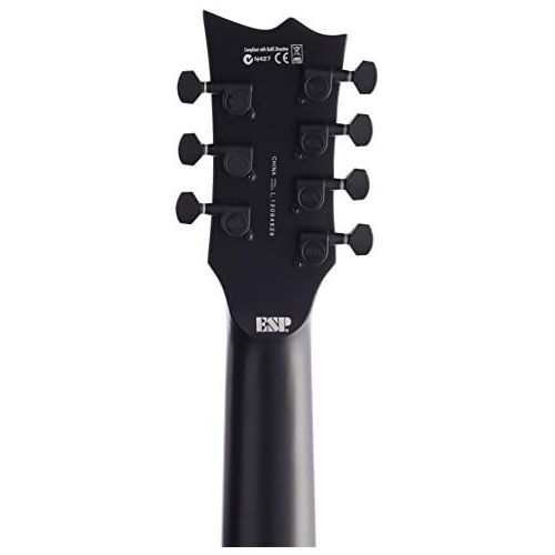  ESP Guitars ESP LTD EC-407 7-String Electric Guitar, Black Satin