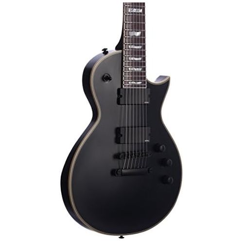  ESP Guitars ESP LTD EC-407 7-String Electric Guitar, Black Satin