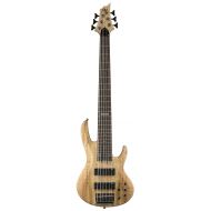 ESP LTD B-206SM Spalted Maple 6-String Bass Guitar, Natural Satin