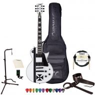 ESP LTD James Hetfield Signature Series Iron Cross Electric Guitar with Gig Bag & Accessories, Snow White