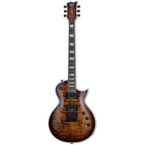  ESP LTD EC-1000 Evertune Electric Guitar, Dark Brown Sunburst