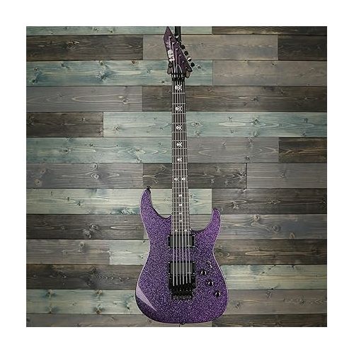  ESP LTD KH-602 Signature Series Kirk Hammett Electric Guitar with Case, Purple Sparkle