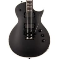ESP 6 String LTD Deluxe EC-1000FR Electric Guitar, Black Satin, Right, (LEC1000FRBLKS)