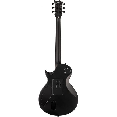  ESP 6 String LTD Deluxe EC-1000FR Electric Guitar, Black Satin, Right, (LEC1000FRBLKS)