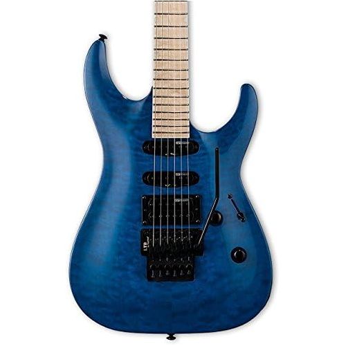  ESP Guitars ESP LTD MH-203QM Electric Guitar, See Thru Blue