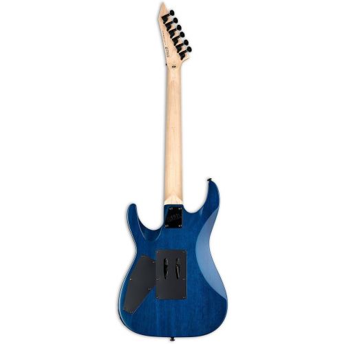  ESP Guitars ESP LTD MH-203QM Electric Guitar, See Thru Blue