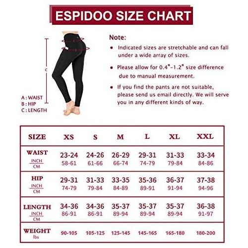  ESPIDOO Yoga Pants for Women High Waist Yoga with Pockets Sports Leggings