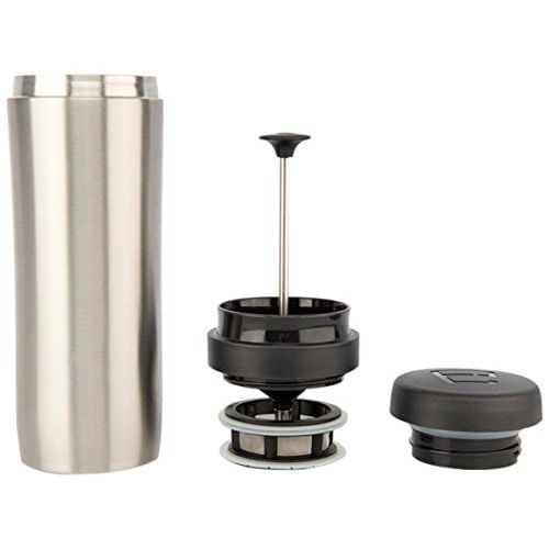  Espro Stainless Steel 12 Ounce Travel Press with Tea Filter, Brushed Stainless