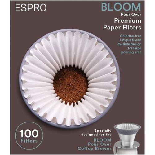  [아마존베스트]ESPRO BLOOM Pour Over Coffee Brewer Paper Filters (50 Count)