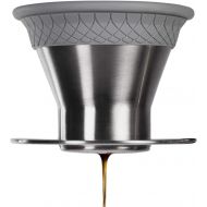 [아마존베스트]ESPRO BLOOM Pour Over Coffee Brewer Set Dual Filter Mode Makes Coffee in 2 Minutes, Brushed Stainless Steel