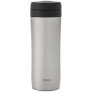 ESPRO P1 French Press - Double Walled Stainless Steel Vacuum Insulated Coffee and Tea Maker, 12 Ounce, Brushed Stainless Steel
